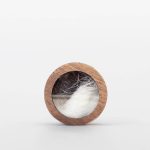 Buddy pet memorial keepsakes. Walnut fur memorial with window.