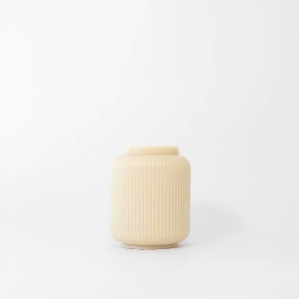 Buddy pet urn. Image of fluted contemporary urn in bone.