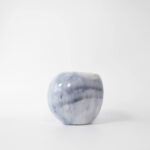 Buddy pet urn. Image of organic marbled urn in white.
