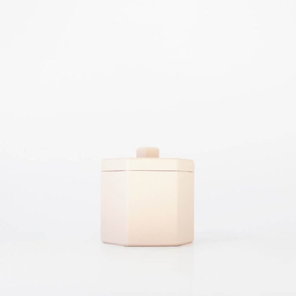 Buddy pet cremation urn. Image of contemporary hex urn in bone.