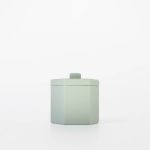 Buddy pet cremation urn. Image of contemporary hex urn in sage.