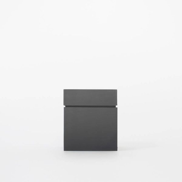 Buddy pet cremation urn. Image of modern cube urn in black.