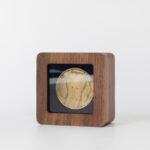 Pet keepsake. Engraved portrait coin in brass.