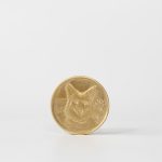 Pet keepsake. Engraved portrait coin in brass.
