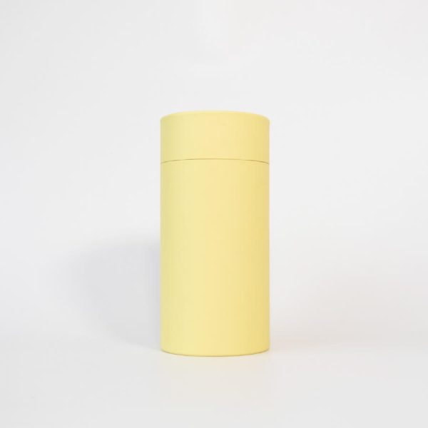 Pet cremation urn. Scatter tube in Lemon.