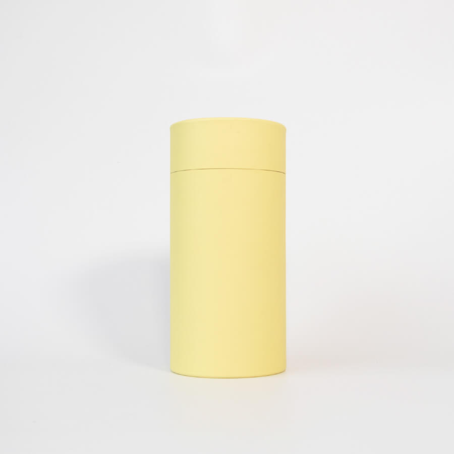 Pet cremation urn. Scatter tube in Lemon.