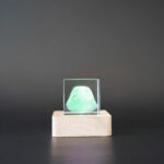 Pet memorial keepsake. 3D crystal nose print memorial in multi.