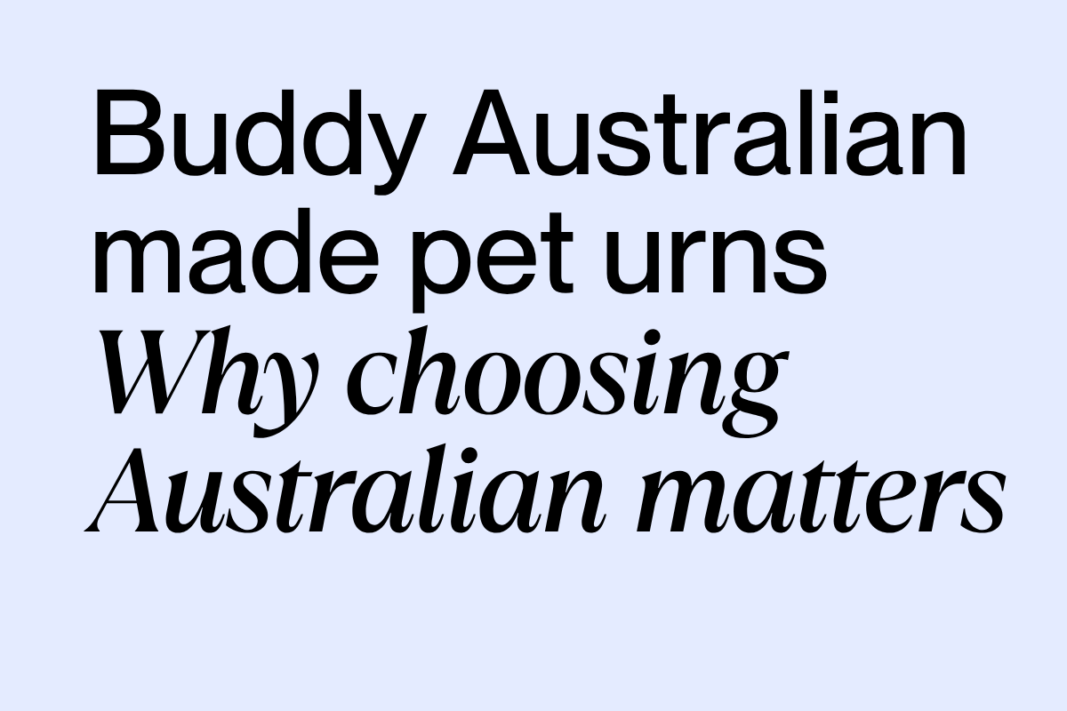 Buddy Australian Made Pet Urns