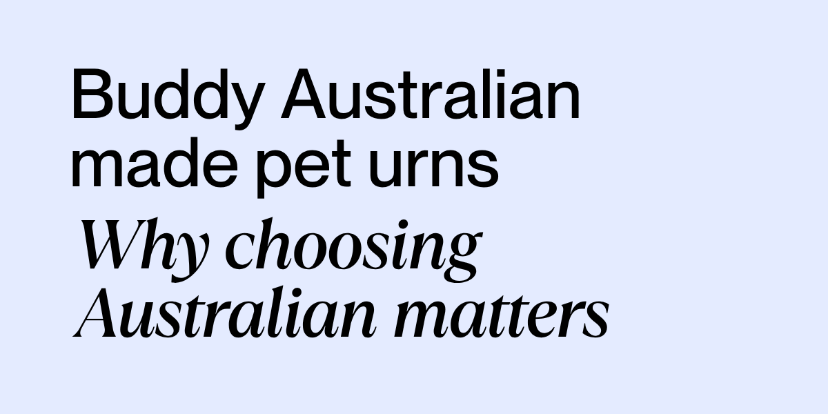 Buddy Australian Made Pet Urns